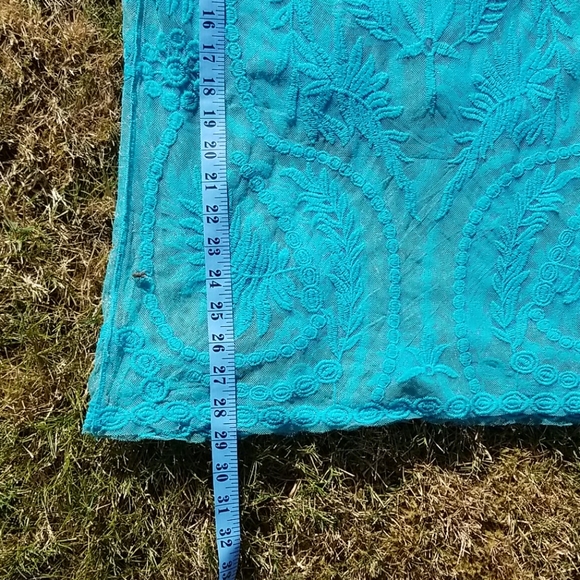 ADIVA Turquoise Lace Top sz Large - Picture 7 of 8